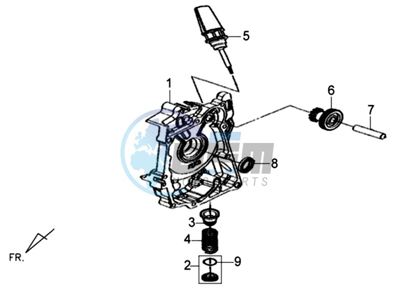 CRANKCASE RIGHT / START MOTOR