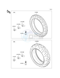 ZX 600 P [NINJA ZX-6R] (7F-8FA) P8F drawing TIRES