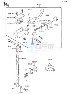 KX 250 C [KX250] (C2) [KX250] drawing FRONT MASTER CYLINDER -- 84 KX250-C2- -