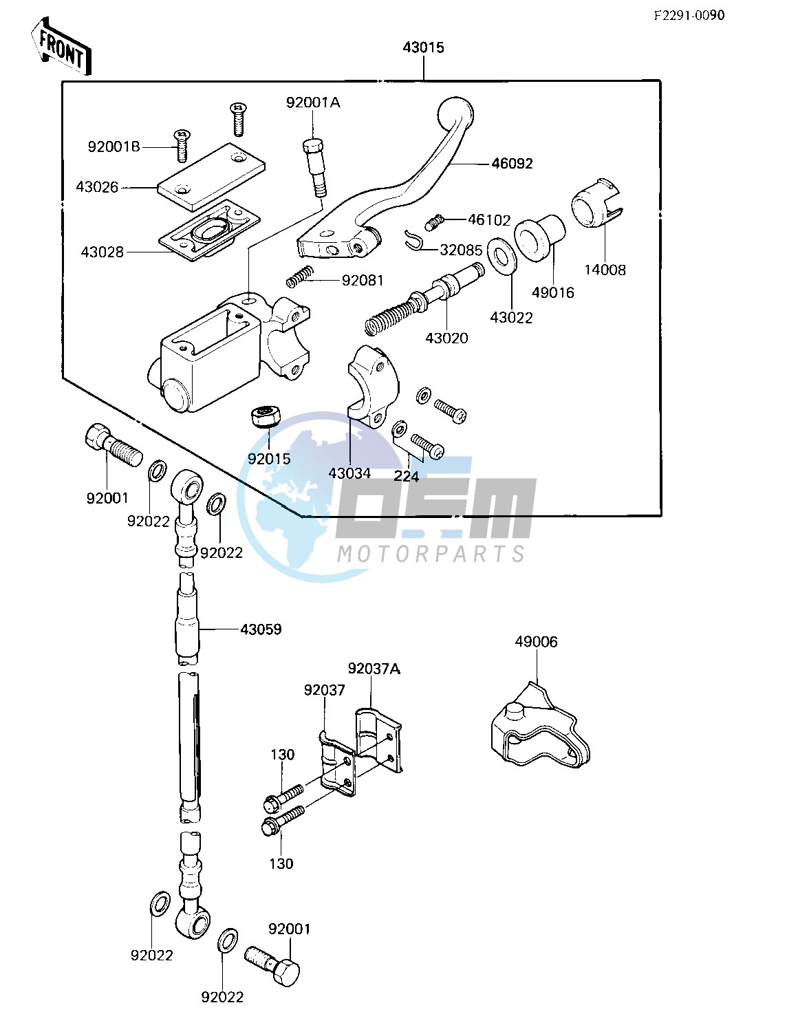 FRONT MASTER CYLINDER -- 84 KX250-C2- -