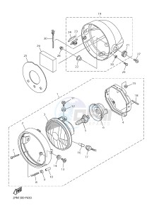 XJR1300C XJR 1300 (2PN1) drawing HEADLIGHT