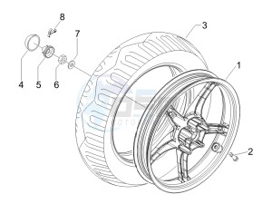 Fly 50 4t (25-30 kmh) drawing Rear Wheel