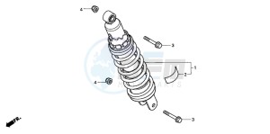 CB600F HORNET drawing REAR CUSHION (CB600F2/F22)