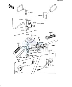 KZ 550 H [GPZ] (H1-H2) [GPZ] drawing HANDLEBAR