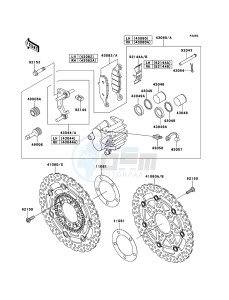 ER-6f ABS EX650B8F GB XX (EU ME A(FRICA) drawing Front Brake