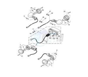 WR F 450 drawing FLASHER LIGHT EURO KIT