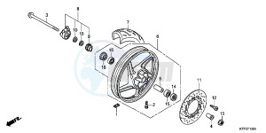 SH125C drawing FRONT WHEEL