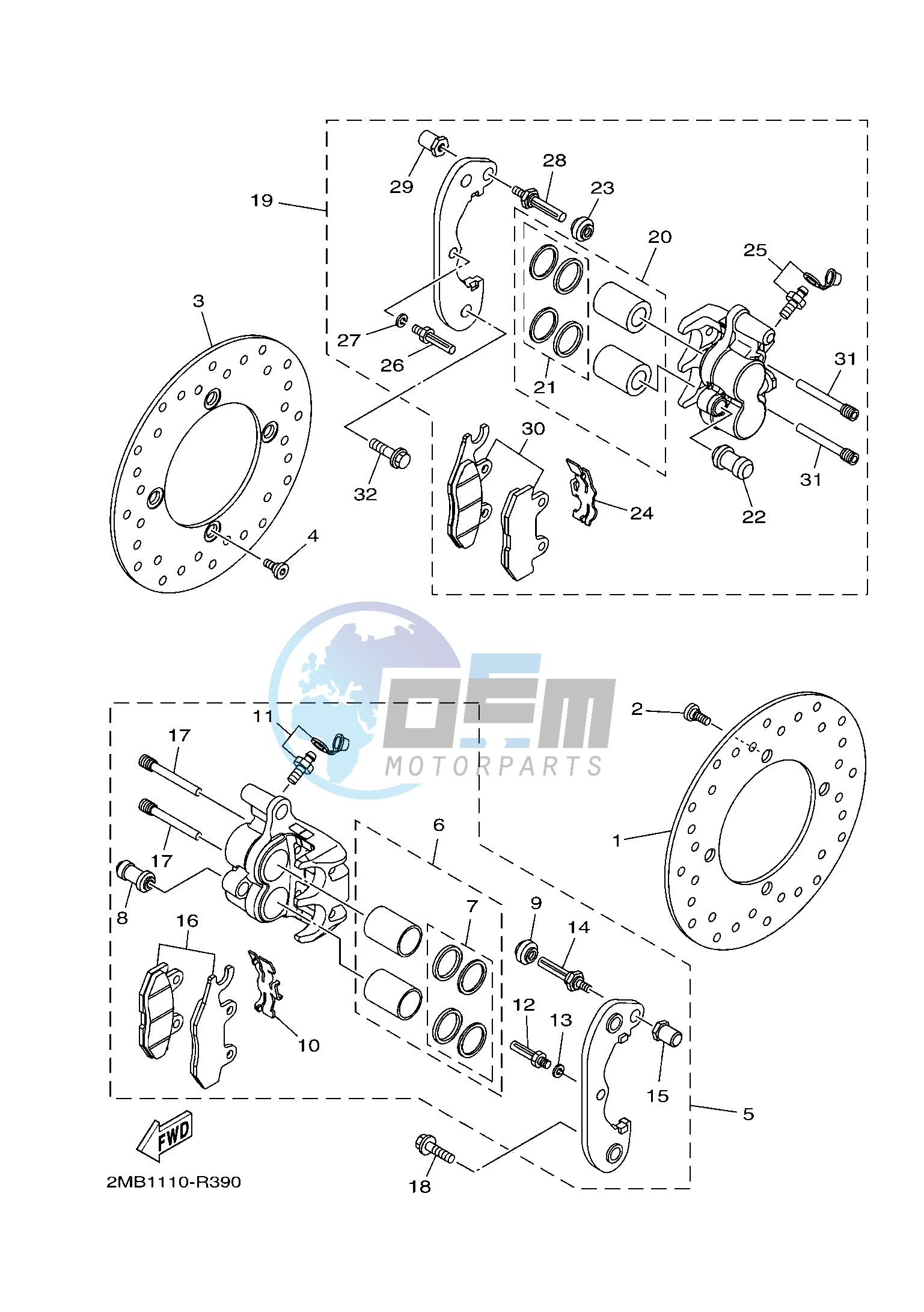 REAR BRAKE CALIPER