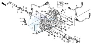 TRX420FE FOURTRAX ES drawing REAR CRANKCASE COVER