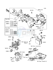 Z1000SX ABS ZX1000HBF FR GB XX (EU ME A(FRICA) drawing Chassis Electrical Equipment