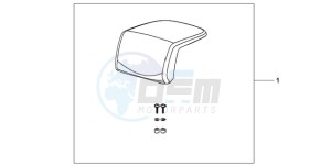 XL1000VA9 Ireland - (EK / ABS) drawing TOP BOX PILLION PAD (TOP)