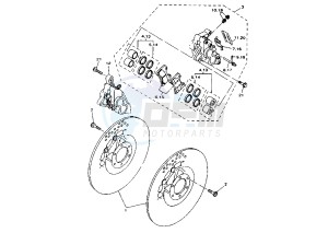 TDM 850 drawing FRONT BRAKE CALIPER