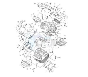 XVS A MIDNIGHT STAR 950 drawing CYLINDER HEAD