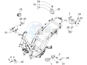 Beverly 400 ie e3 drawing Remote control switches - Battery - Horn