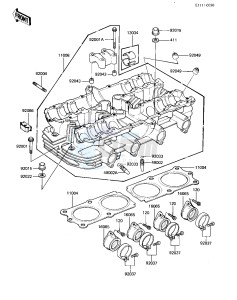 KZ 1000 K [LTD] (K1-K2) [LTD] drawing CYLINDER HEAD