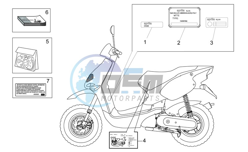 Decal op.handbooks and plate set