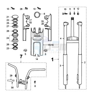 FOX LX EU drawing FRONT FORK / STEERINGHEAD