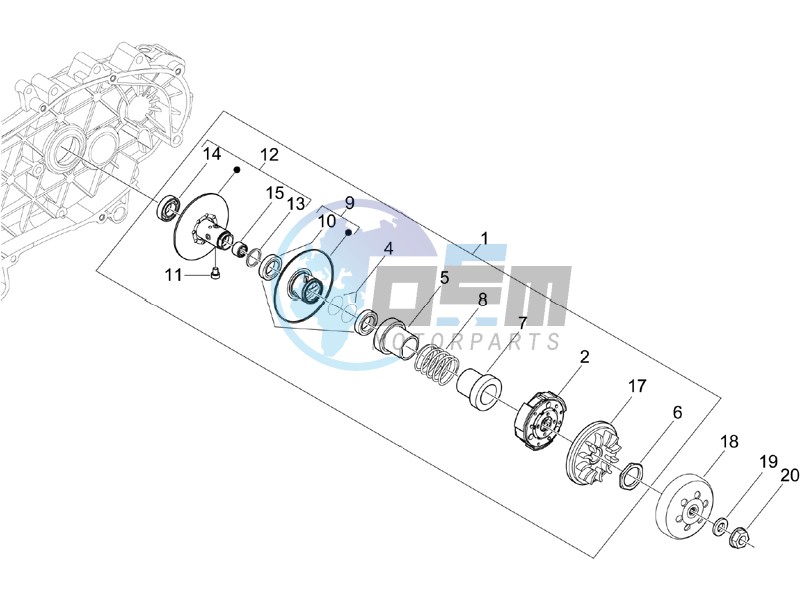 Driven pulley