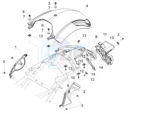 California 1400 Corazzieri 1380 drawing Rear mudguard