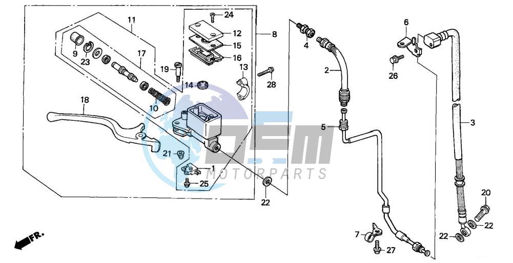 FR. BRAKE MASTER CYLINDER