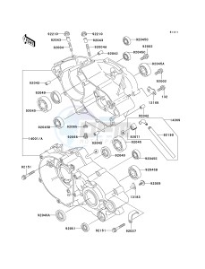 KX 100 A [KX100 MONSTER ENERGY] (A6F - A9FA) D9FA drawing CRANKCASE