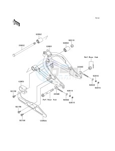 KLX 110 A (KLX110 MONSTER ENERGY) (A6F-A9FA) A6F drawing SWINGARM