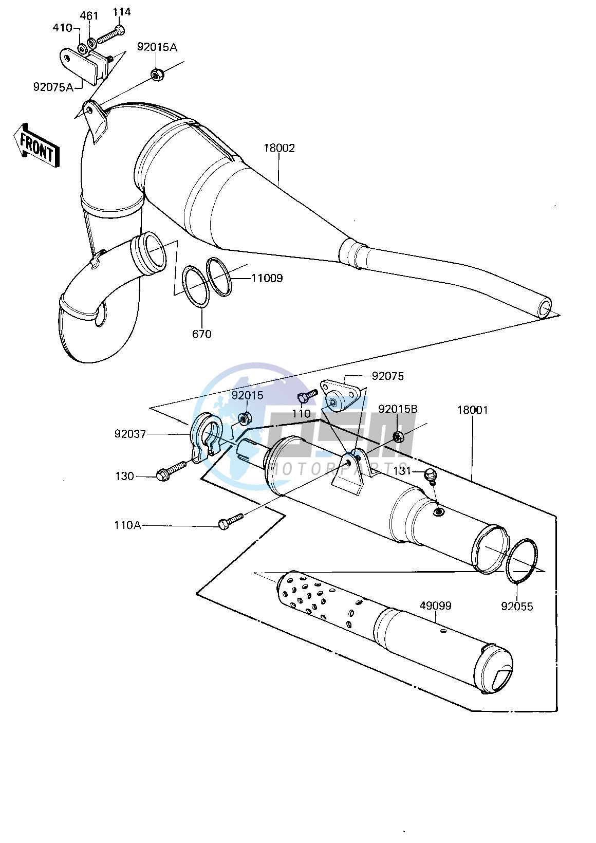 MUFFLER -- KDX175-A2- -