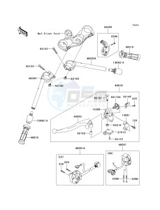 ZX 1000 E [NINJA ZX-10R] (E8F-E9FA) 0E9FA drawing HANDLEBAR