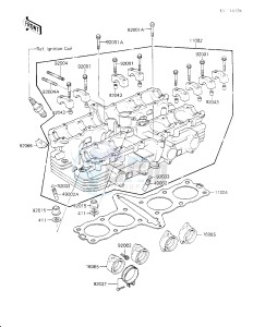 KZ 700 A (A1) drawing CYLINDER HEAD