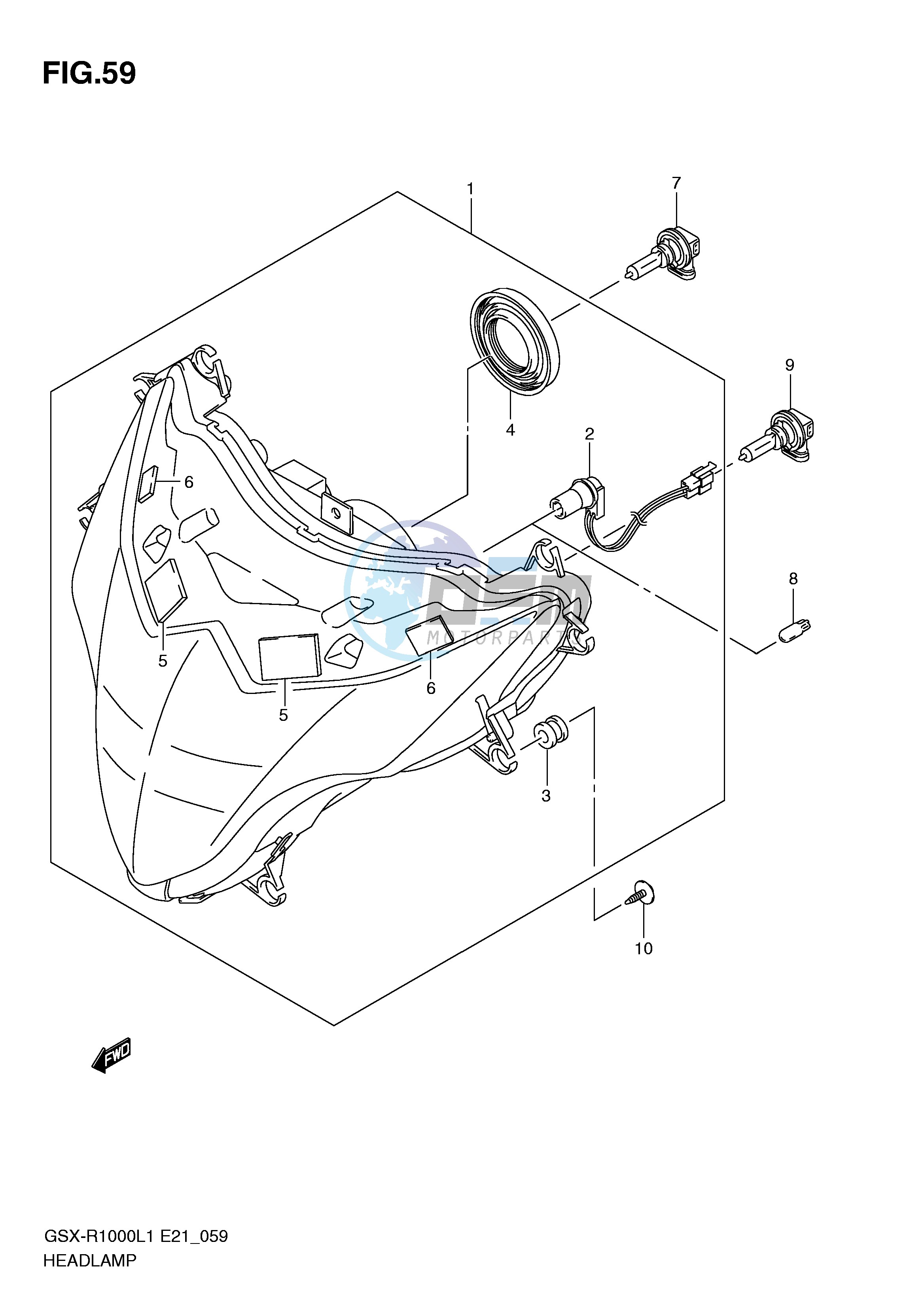 HEADLAMP (GSX-R1000UFL1 E21)