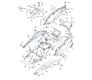 XP T-MAX BLACK MAX-NIGHT MAX 500 drawing REAR BODY