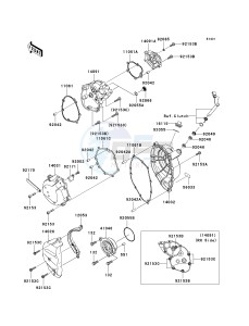 ZX 1000 D [NINJA ZX-10R] (D6F-D7FA) D6F drawing ENGINE COVER-- S- -