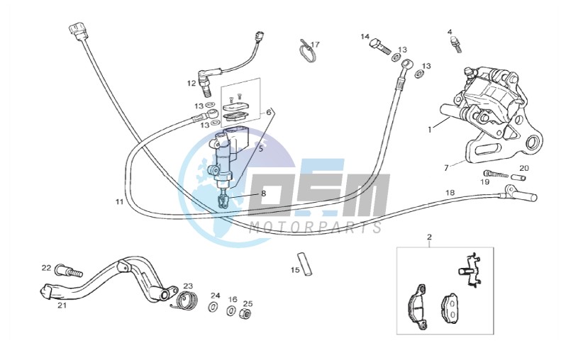 Rear brake system