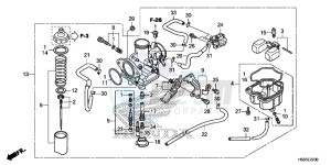 TRX250TMH Europe Direct - (ED) drawing CARBURETOR