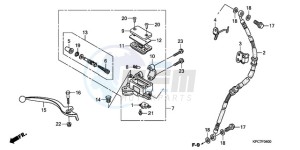 XL125VA E / MKH drawing FR. BRAKE MASTER CYLINDER