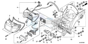 VT750C2SD UK - (E) drawing TAILLIGHT (VT750C2S)