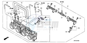 CB600FAC drawing THROTTLE BODY