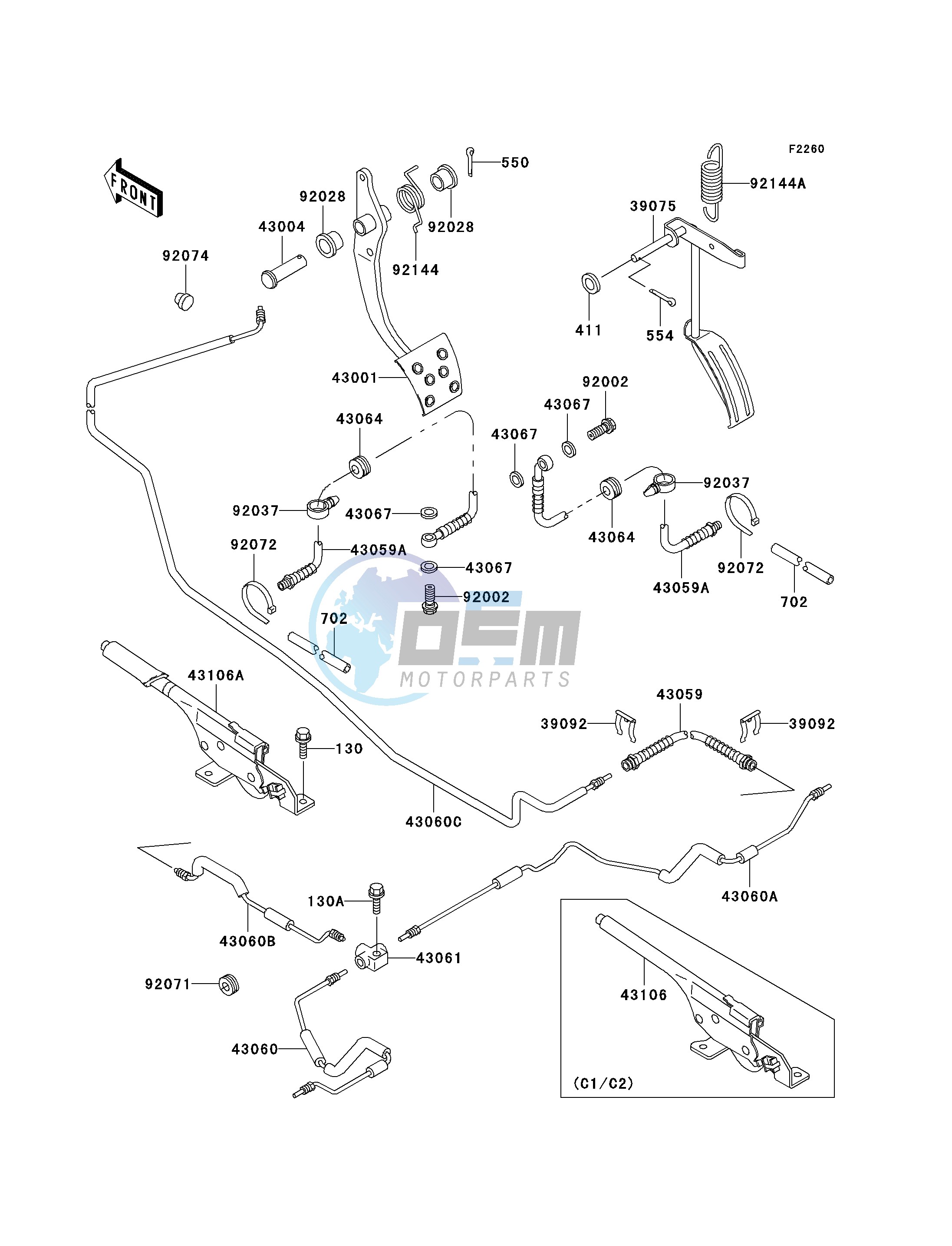 BRAKE PEDAL_THROTTLE LEVER