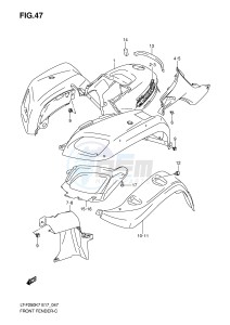 LT-F250 (E17) drawing FRONT FENDER (E4)