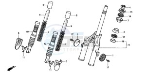 PK50M drawing FRONT FORK