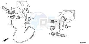 SH125RB drawing SWITCH/ CABLE/ MIRROR