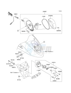 VN 900 C [VULCAN 900 CUSTOM] (7F-9FA) C9F drawing TAILLIGHT-- S- -