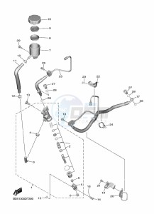 NIKEN MXT850 (BD5B) drawing REAR MASTER CYLINDER