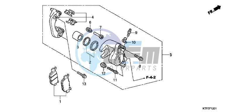 REAR BRAKE CALIPER