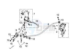 JOYMAX 125i drawing REAR BRAKE CALIPER / BRAKE MOUNT