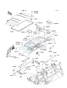 KAF 950 G [MULE 4010 TRANS4X4 DIESEL] (G9F-GAF) GAF drawing FENDERS