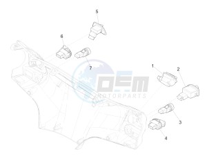 Liberty 125 iGet 4T 3V ie ABS (APAC) drawing Selectors - Switches - Buttons