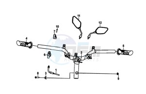 FNX 125 (GC12G1-EU) (L9) drawing HANDLEBAR / BRAKE LEVERS /KABELS