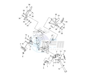 XT X 660 drawing STAND AND FOOTREST