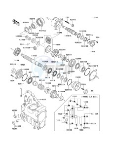 KLF 300 C [BAYOU 300 4X4] (C15-C17 C17 CAN ONLY) [BAYOU 300 4X4] drawing FRONT BEVEL GEAR